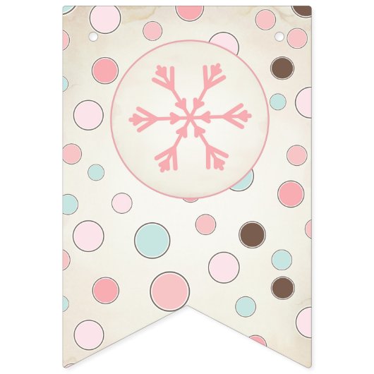 Pink Winter Wonderland Girl Birthday Banner (Erste Fahne)