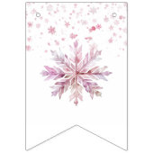 pink Winter Wonderland photo bunting banner (Erste Fahne)