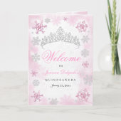 Pink Winter Wonderland Quinceanera Programm (Vorderseite)