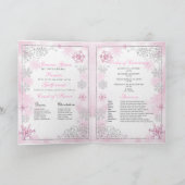 Pink Winter Wonderland Quinceanera Programm (Innenseite)