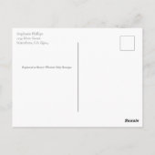 Pink Winter Wonderland Snowflake Babydusche Postkarte (Rückseite)