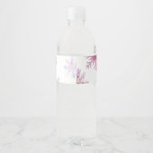 Pink Winter Wonderland Snowflake First Birthday Wasserflaschenetikett (Rückseite)