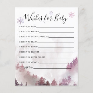 Pink Winter Wonderland wünscht sich eine Babykarte