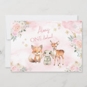 Pink Winterlandschaft - Foto zum Geburtstag Einladung (Rückseite)