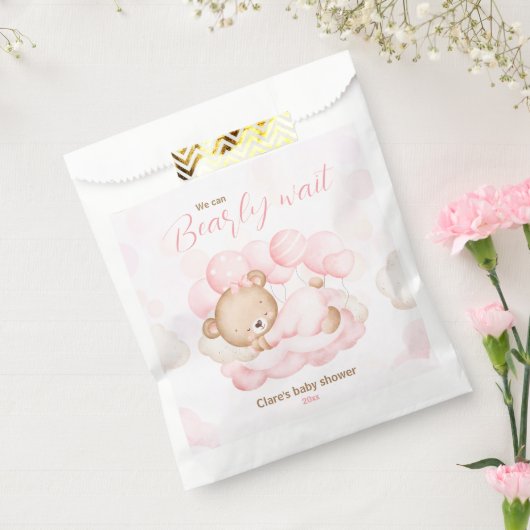 Pink wir können frühzeitig abwarten Baby Dusche Ge Geschenktütchen (Versiegelt)