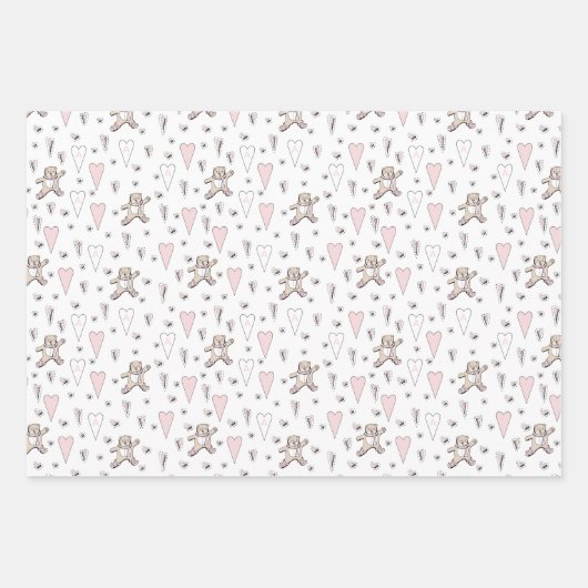 Pink wir können frühzeitig abwarten Teddy Bear Bab Geschenkpapier Set (Vorderseite)