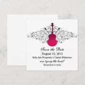 Pink Wirbel Gitarre Save the Date einladen (Vorne/Hinten)