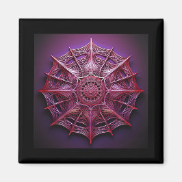 Pink Wireframe Mandelbrot Magnet