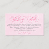 Pink Wishing Well Insert Card Wedding / Dusche (Vorderseite)