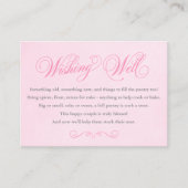Pink Wishing Well Insert Card Wedding / Dusche (Vorderseite)
