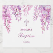 Pink Wisteria Baptism Alkoholflaschenetikett (Einzelnes Label)