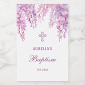 Pink Wisteria Baptism Small Weinetikett (Einzelnes Label)