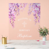 Pink Wisteria Baptism Welcome Acrylschild (Hochzeit)