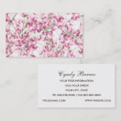 Pink Wisteria Business Card Visitenkarte (Vorne/Hinten)