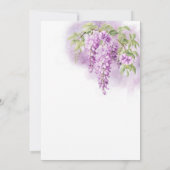 Pink Wisteria Floral Wedding Einladung (Rückseite)