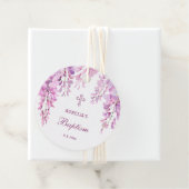Pink Wisteria Taufe Geschenkanhänger (Beispiel)