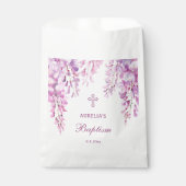 Pink Wisteria Taufe Geschenktütchen (Vorderseite)