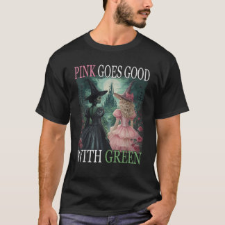 Pink Witch passt gut zu grüner Halloween-Hexen-Fra T-Shirt