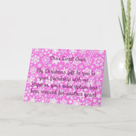 Pink with Snowflakes Snarky Christmas Card Karte