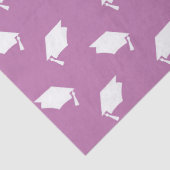 Pink With White Graduation Caps Wrapping Paper Seidenpapier (Detail)