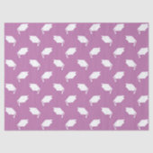 Pink With White Graduation Caps Wrapping Paper Seidenpapier (Vorderseite)