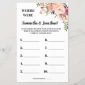 Pink Wo waren sie duschen zweisprachige Spielkarte Flyer (Vorne)