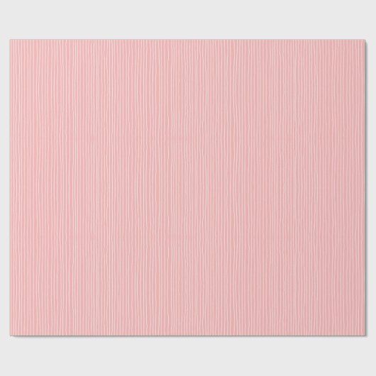 Pink Wobbly Lines Wrapping Paper Geschenkpapier (Flach)