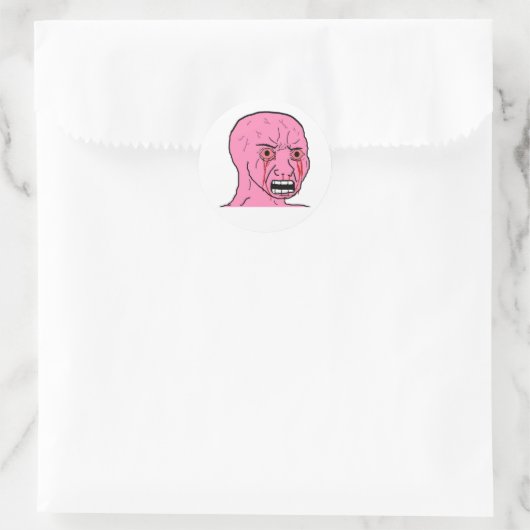 Pink Wojak Aufkleber (Tasche)