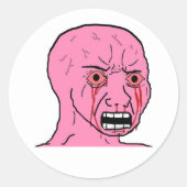 Pink Wojak Aufkleber (Vorderseite)