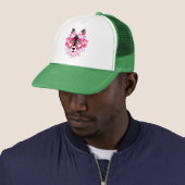 Pink Wolf Head Polygon Design-24531 Truckerkappe (Beispiel)