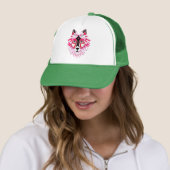 Pink Wolf Head Polygon Design-24531 Truckerkappe (Beispiel)