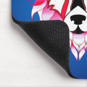 Pink Wolf Head Polygon Design-24631 Mousepad (Ecke)