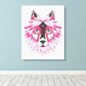 Pink Wolf Leinwanddruck (Insitu (Holzboden))