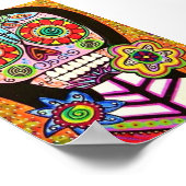 Pink Woman Sugar Skull Poster (Ecke)