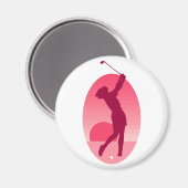 Pink Women's Golf Magnet (Vorderseite/Rückseite)