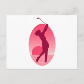 Pink Women's Golf Postkarte (Vorderseite)