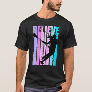 Pink Womens Lacrosse Player Coach Team Coach T-Shirt