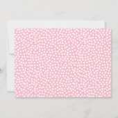 Pink Wonderland Baby Dusche mit Polka Dots Einladung (Rückseite)