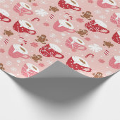 Pink Wonderland: Kakaoaufnahmen und Weihnachten Geschenkpapier (Ecke)