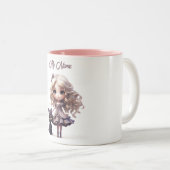 Pink Wonderland: Puppen und Katzen Fantasy Cup Zweifarbige Tasse (VorderseiteRechts)