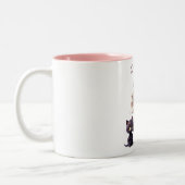 Pink Wonderland: Puppen und Katzen Fantasy Cup Zweifarbige Tasse (Links)