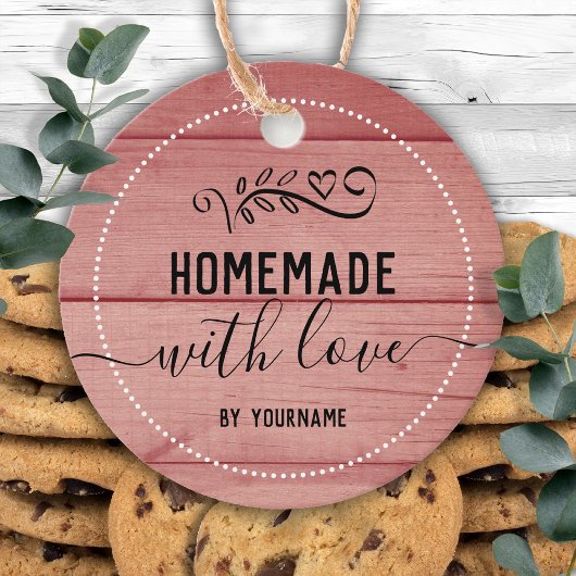 Pink Wood Extravagante Skriptemade mit Liebe Busin Geschenkanhänger