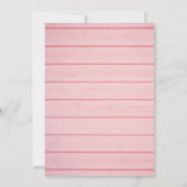 Pink Wood Lights Grüne Erste Heilige Kommunion Einladung (Rückseite)