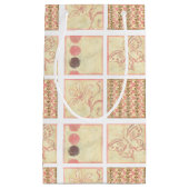 Pink Woodblock Zeichnungen von Chariklia Zarris Kleine Geschenktüte (Vorderseite)