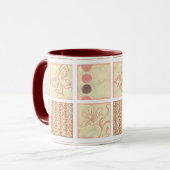 Pink Woodblock Zeichnungen von Chariklia Zarris Tasse (Vorderseite Links)