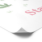 Pink Woodland Cheeky Fox Playful Doodle Animal Poster (Ecke)