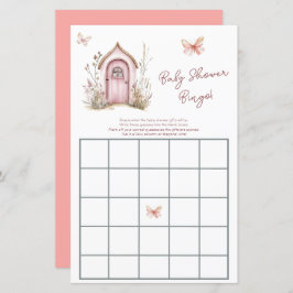 Pink Woodland Fairies Babydusche Bingo