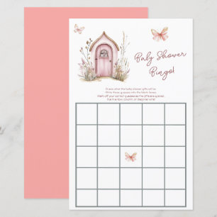 Pink Woodland Fairies Babydusche Bingo