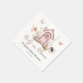 Pink Woodland Fairies Babydusche Serviette (Ecke)