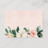 Pink Woodland Floral wie groß ist Mama's Bauchspie Begleitkarte (Rückseite)